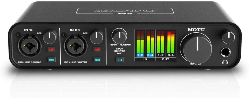 image de l'interface audio Motu M4